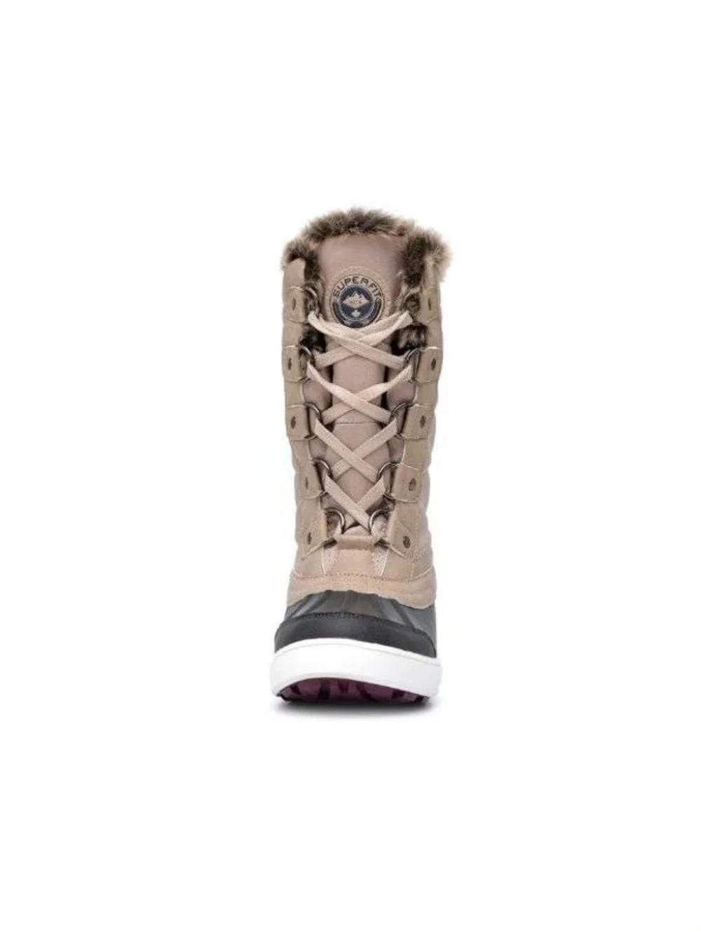 Superfit Winter Duck Boots 11 Womens Gray Water Resistant Lined Mid Calf Lace Up